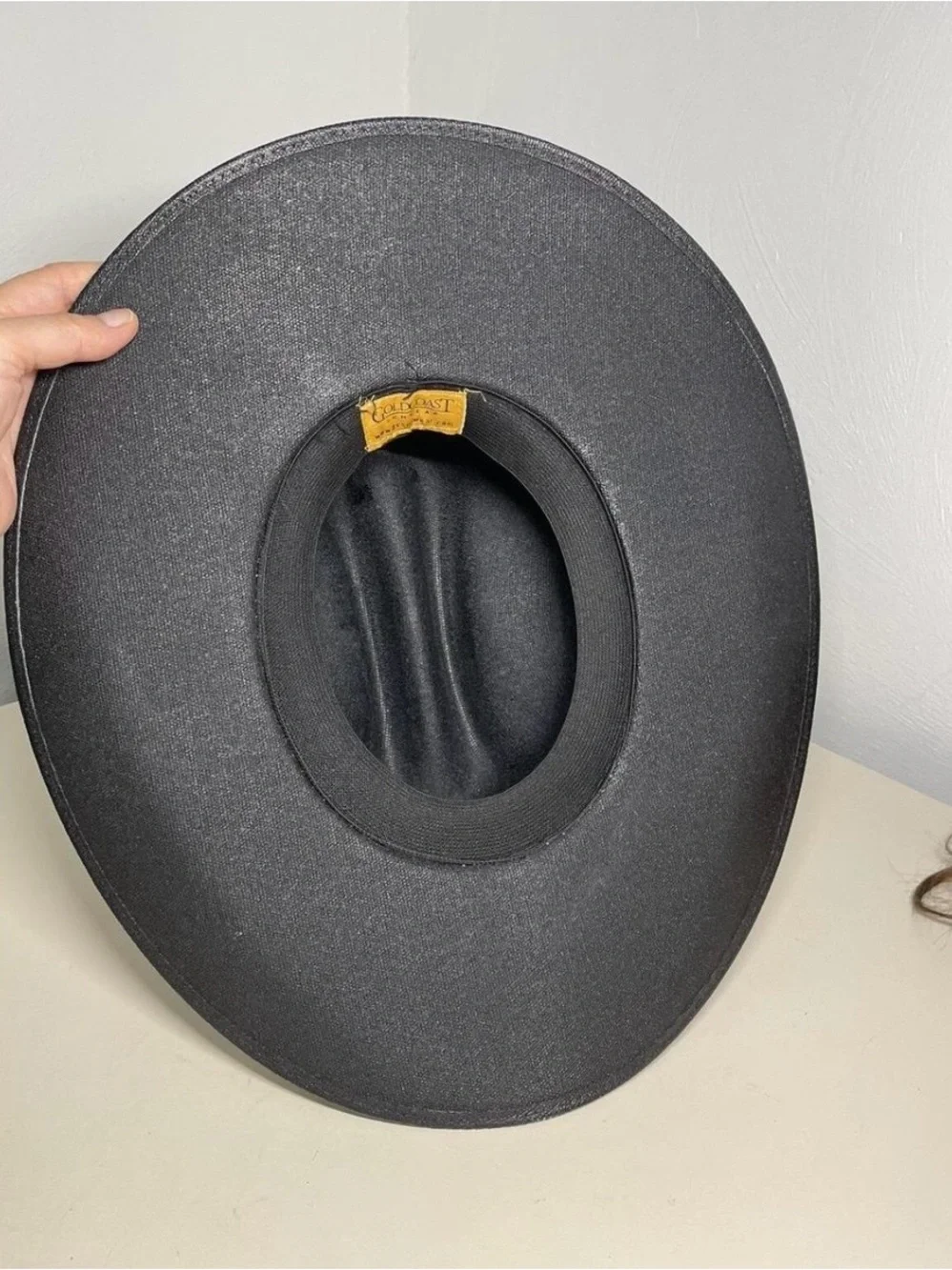 Gold Coast Sunwear Straw Black Wide-Brim Western Hat